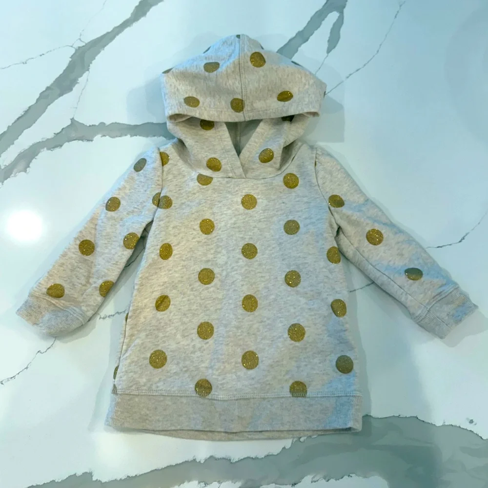 Baby GAP Glitter Polka Dot Sweatshirt Hoody